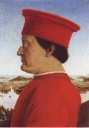 Piero della Francesca Portrait of Duke Frederico da Montefello and Battista Sfozza china oil painting reproduction